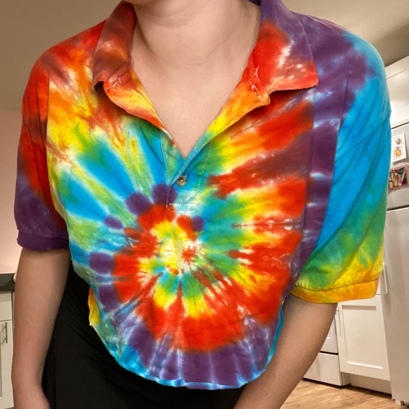 Cropped Tye Dye Polo - Picture 4 of 4